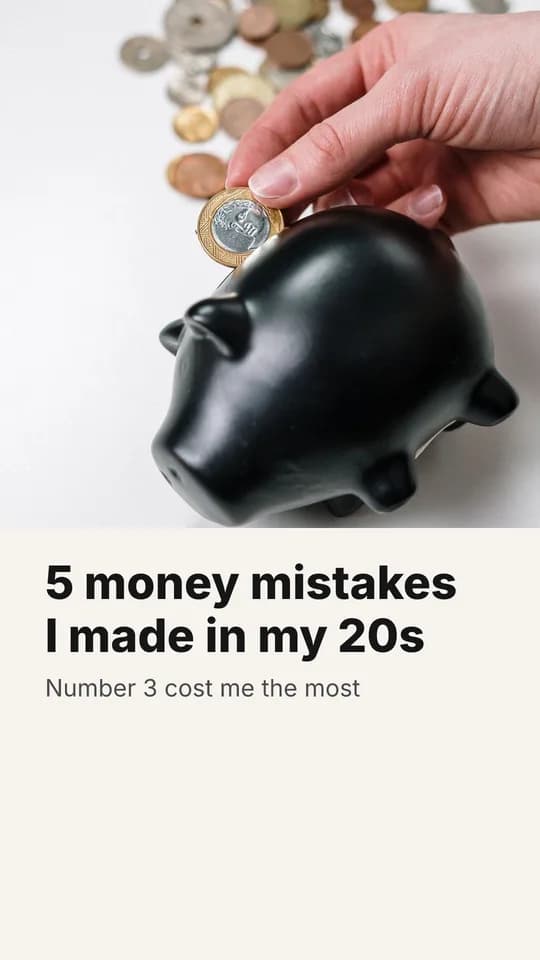 Hook slide: 5 money mistakes I made in my 20s