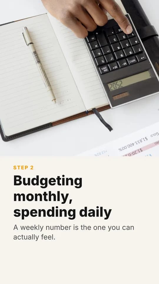 Mistake 2: Budgeting monthly, spending daily