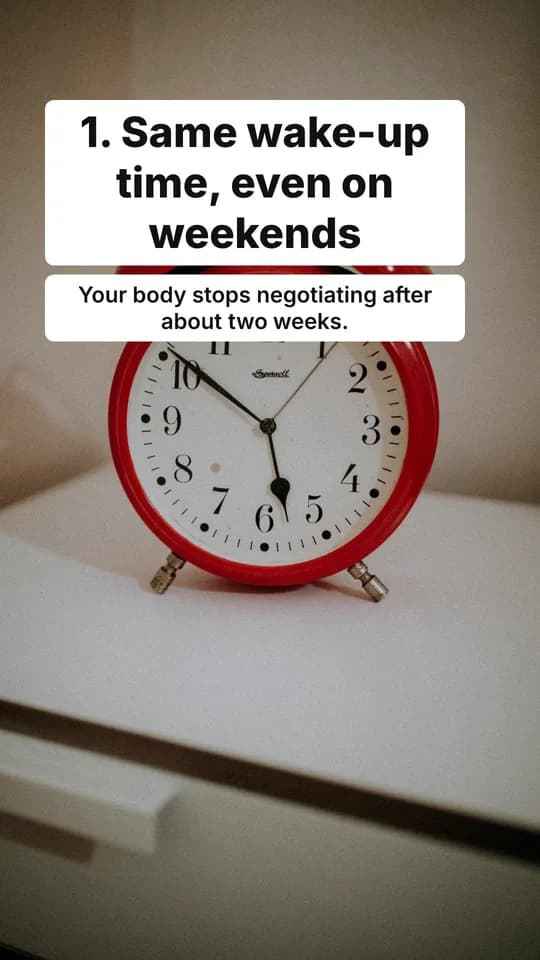 Same wake-up time, even on weekends