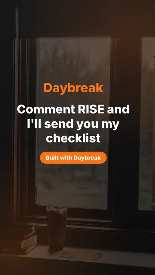 CTA slide: Comment RISE for the checklist