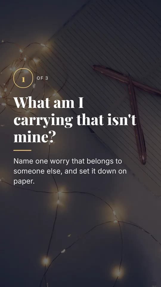 Prompt 1: What am I carrying that isn't mine?